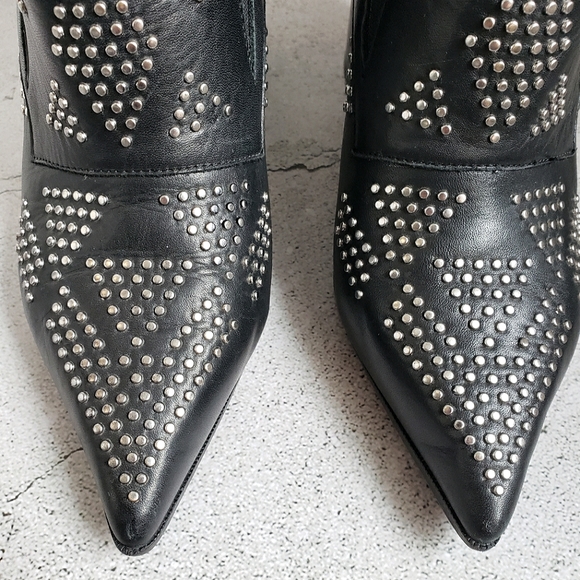 See by Chloe Carnaby Shine Studded Boots Sz 38.5 - Picture 10 of 14